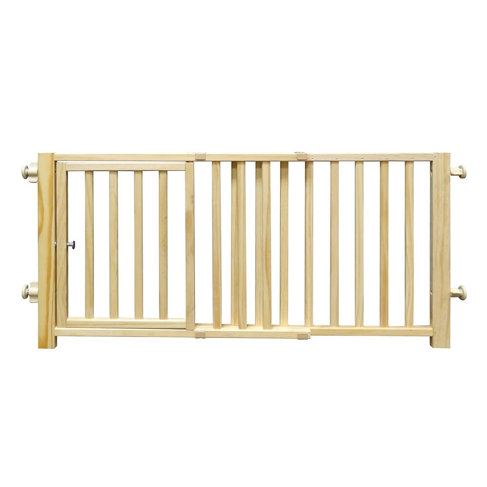 Four Paws Smart Design Walkover Pressure Mounted Gate with Door Beige 30″ – 44″ x 1″ x 18″ 