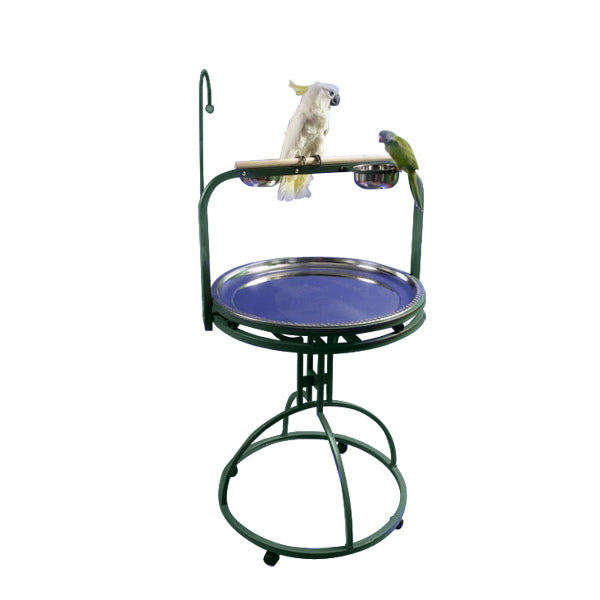 28" Diameter Parrot Play Stand with Toy Hook