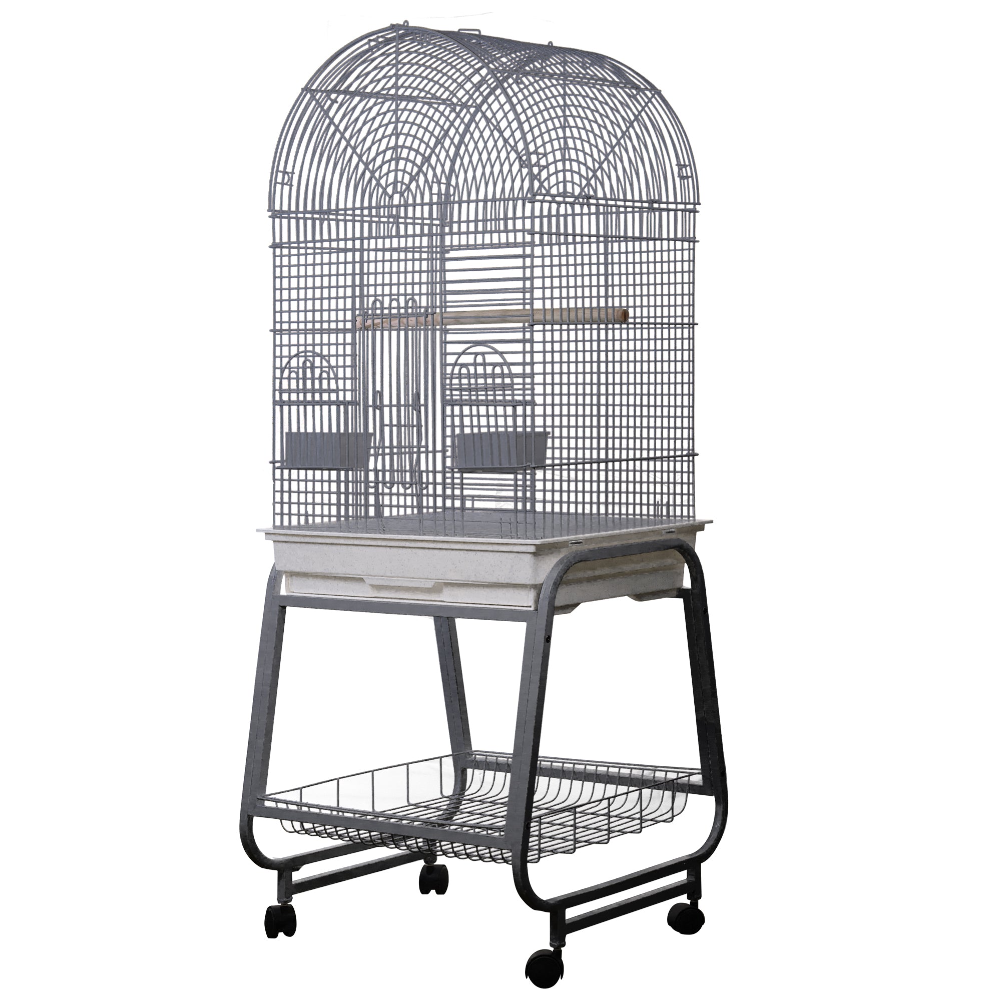 A&E Cage -22"x17"x58" Opening Dome Top, Plastic Base, and Removable Metal Stand