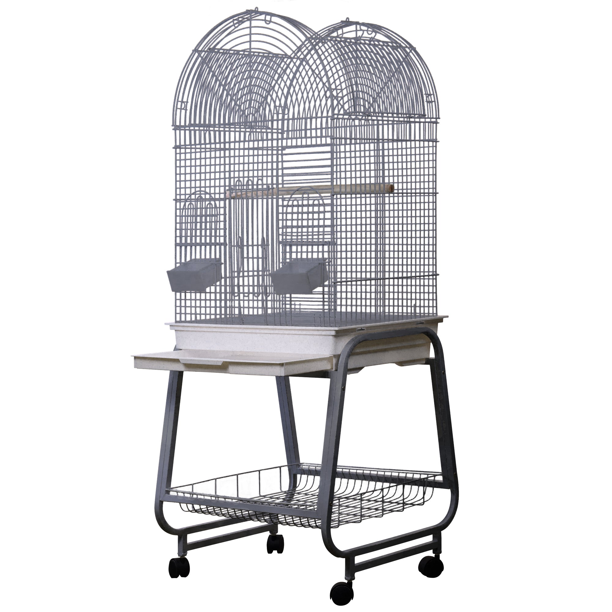 A&E Cage -22"x17"x58" Opening Dome Top, Plastic Base, and Removable Metal Stand