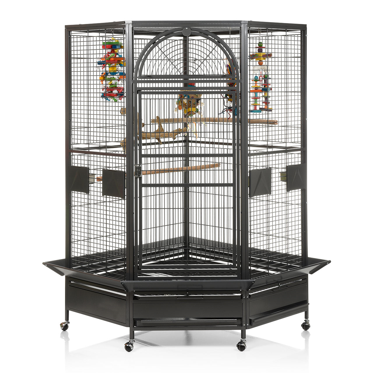 A&E Cage Co. Extra Large Corner Cage-BLACK