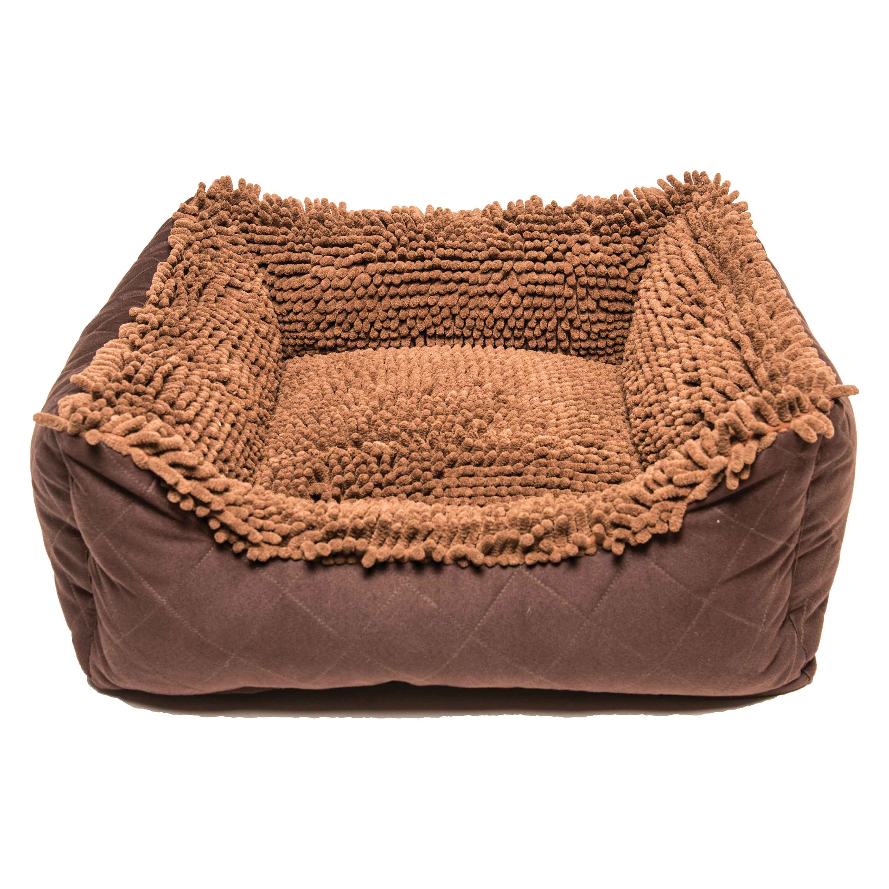 DGS Pet Products Dirty Dog Lounger Bed Extra Large Brown 37″ x 31″ x 10″