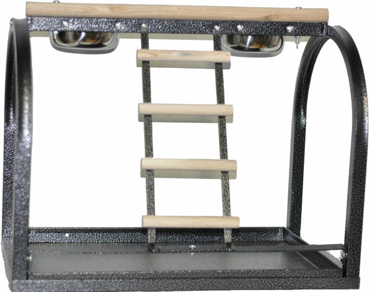 21''x14''x18'' Table Stand with Ladders and Cups - Black