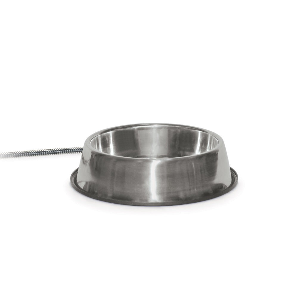 K&H Pet Products Pet Thermal Bowl Stainless Steel 13″ x 13″ x 3.5″