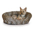 K&H Pet Products Self Warming Nuzzle Nest Pet Bed Leopard 19″ x 19″ x 6″